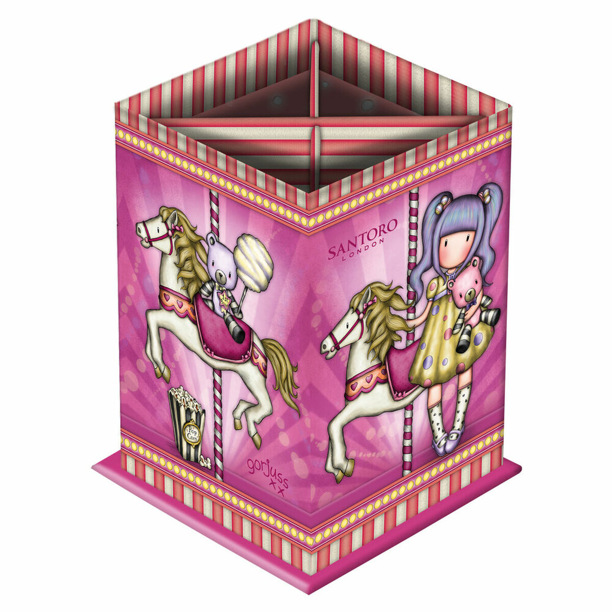 Portapenne Safta Carousel Rosa